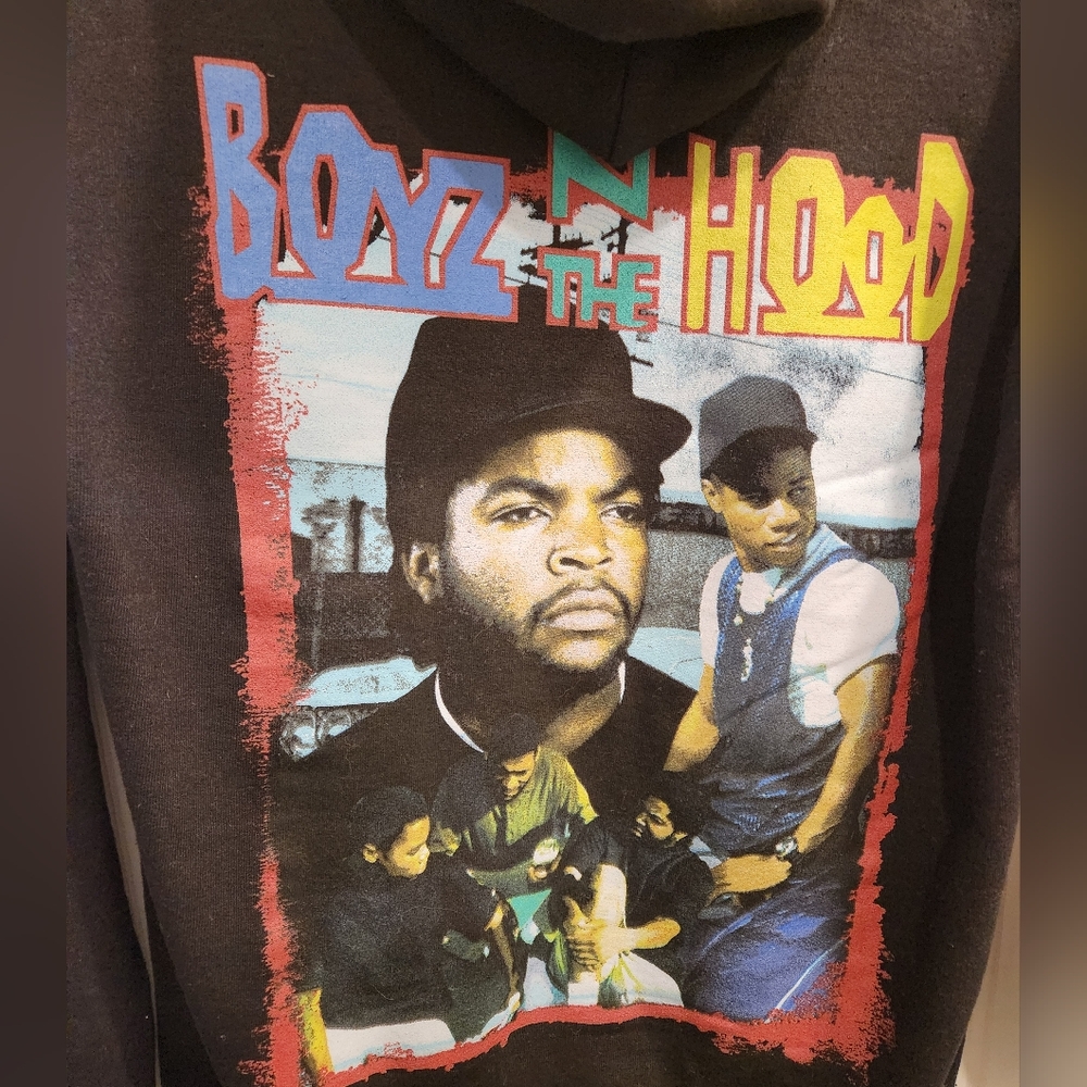 Boyz In The Hood Black Movie Graphic Hoodie Retro 90s Size Small Mens - Picture 4 of 4